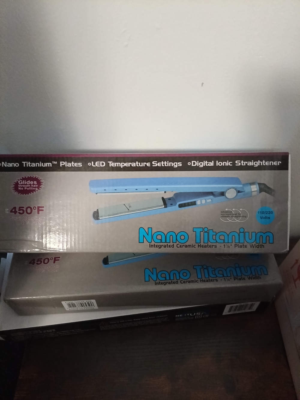 Nano Titanium Blue Ceramic Flat Iron - 1.5"